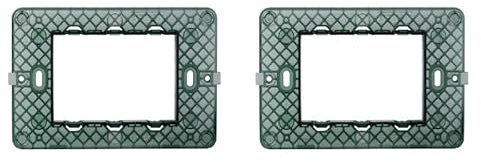 COPPIA SUPPORTO 3 MODULI PER SCATOLA CASSETTA 503 COMPATIBILE CON SERIE PLANA