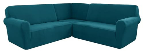 Premium Corner Sofa Cover Soft and Thick Stretch L Shape Sectional Couch Protector Machine Washable Ideal for Home Cafe Club Restaurant Fits 7 Seater Sofas