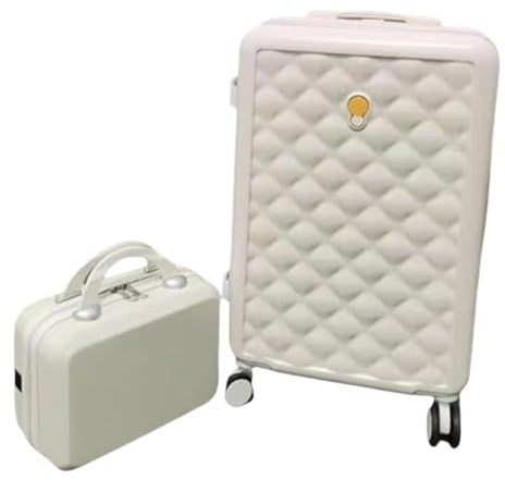 Rullväska 2-delat bagageset, handbagage med 35,5 cm sminkväska, hårt skal bagage resväska