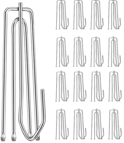 Ganchos para Cortinas de Acero Inoxidable, Ganchos para Cortinas, Ganchos de Clip y Anillas para Cortinas, Paquete de 40.