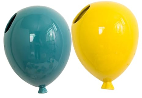 MAGICLULU 2pezzi Decorazioni Per Negozio Creativo Palloncini Ornamento Da Parete Blu e Giallo Decorazioni Uniche Per Case e Ristoranti