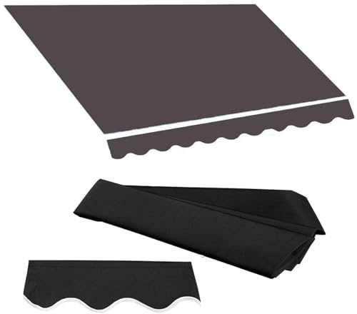 Patio Awning Replacement Fabric Top Cover(without Frame), Outdoor with Uv Protection Water Resistant 100% Polyester Sunshade Canopy Shelter Cover for Yard, Deck(Size:3.5x2.5m,Color:Dark Gray)