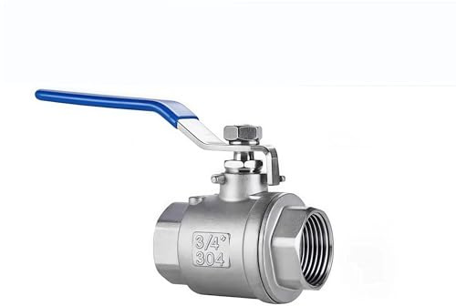 1Pcs of 1/8 1/4 3/8 1/2 3/4 1 Equal Female Full Port 2P Ball Valve 304 Stainless Steel Water Gas Oil(3/8,F-F)
