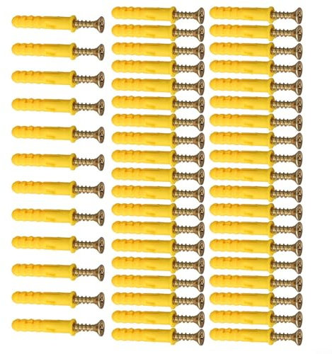 Lot de 50 vis d'expansion pour cloison sèche avec ancrages en acier inoxydable pour un montage mural solide (M6 x 30)