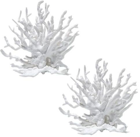 MUYAPAY 2 Pezzi Corallo Decorativo Artificiale Pesci Serbatoio Ornamento Aquarium, Plastica di Accessori Acquario, Decorazioni Acquario per la Decorazione D'abbellimento del Carro Armato di Pesce