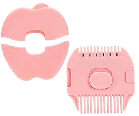 LOLIPPYY Tondeuse à Cheveux pour Garçon et Filles Peigne Effileur Portable en Métal et Plastique Design Pomme Rose pour Coiffure et Coupe Sûre sans Coupures
