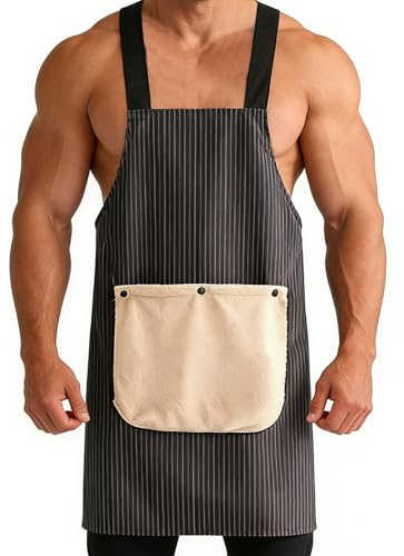 Tablier de Cuisine,Jupe Amovible Imperméable et Ajustable,Tablier de Chef pour la Cuisine | Pour Pâtisserie, Chef, Fille, Art, Café, Jardinage, Maison, Intérieur, Extérieur, Barbecue, Grillade