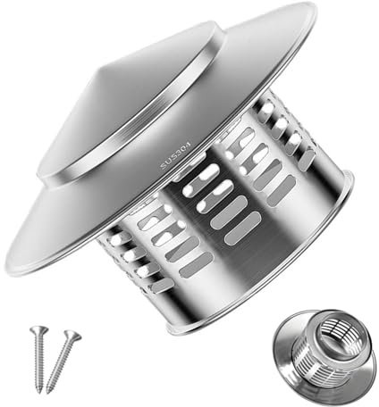 Terminale Canna Fumaria in Acciaio Inox 304, Cappello Antipioggia per Camino e Stufa Pellet, 75mm-400mm Comignolo Cappello, Coperchio Rotondo Anti-Pioggia Per Scarico(300mm/11.8in)