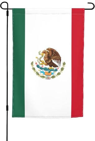 Drapeau du Mexique imprimé drapeau de jardin double face drapeau extérieur jardin intérieur extérieur décoration 30,5 x 45,7 cm