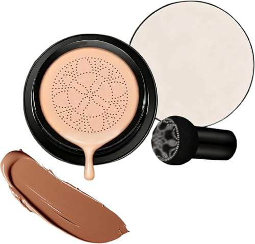 Glow Cushion Makeup Base,2026 New Mushroom Mushroom Head Foundation Cushion, All-in-One Corrective and Moisturizing CC Cream