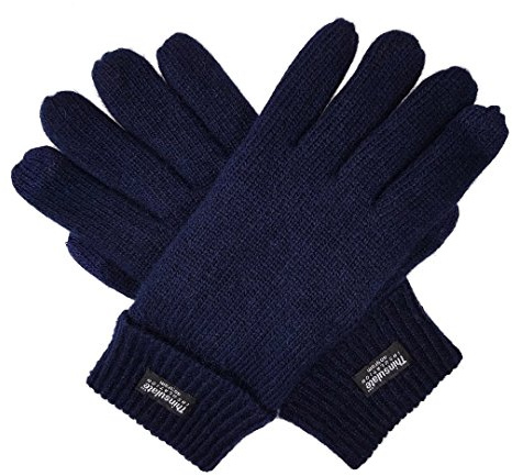 BRUCERIVER Herr Handskar ren ull med Thinsulate Foder XXL (Navy Touchscreen)