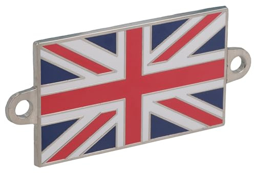 Union Jack Metal Badge With Screw Holes For Boats, Classic Cars, Motor Bikes