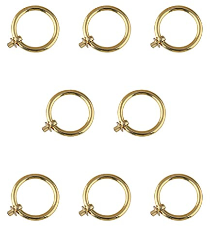 Tiazza 8 Stück Antik Messing Ring Ziehgriff Küchenschränke Kleiderschrank Schublade Möbel Hardware Retro Stil Kleiner Zugring (Gold)