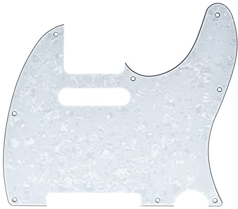 Dopro Schlagbrett für Telecaster, 8 Löcher, passend für USA/Mexikanische Fender Telecaster, White Pearl
