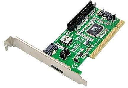 PCI to 2 Port SATA + PATA RAID+Esata Controller Card VIA VT6421A Chipset