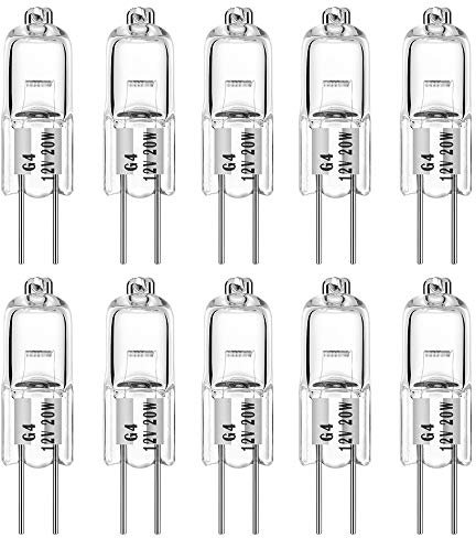 Lampadine alogene G4 20W 12V T3 Bianco Caldo Dimmerabile (Confezione da 10)
