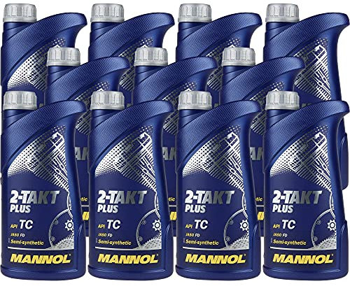 QR-Parts Set 85472556 MN7204-1 11x1 Liter MANNOL 2-Takt Plus API TC Öl Motorradöl Scooter Teilsynthetisch