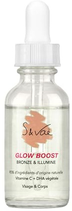 Selbstbräunungsserum für das Gesicht, Glow Boost, selbstbräunende Tropfen, Vitamin C und E – Illumine und Bronze – Gute Mine Wirkung für alle Hauttypen, 30 ml S and Vaë