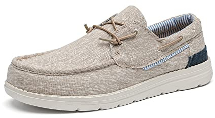 Bruno Marc Men's Slip-on Loafers Casual Boat Shoes,Khaki,10