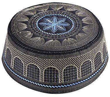 XGOPTS Gebetsmütze Muslimisch Türkisch Mütze Arabisch Skull Cap Islam Muslimisch Hut Gebet Ramadan gehäkelt Kopfbedeckung Stickerei Kopfbedeckung Herren Kappe Islam Beanie Gebetshut Mann