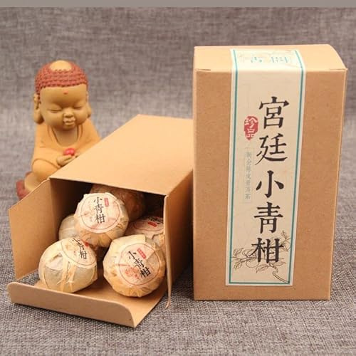 Tè Puer di Corte con Buccia d'arancia Cina Originale Tè Pu-Erh Buon Tè Tè Pu'er Organico e Naturale Alimenti Verdi senza Additivi Tè Puerh (100g*5)