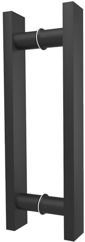 LVYIHAN Matte Black Barn Door Handles 30/60/ 90/120/ 150 Cm, Pull Push Long French Door Handle Double Sided, Large Front Exterior Shower Door Pull Handles