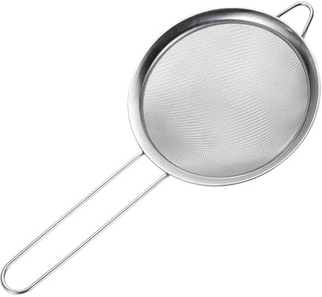 Generic Kitchen Fine Mesh Strainer,Premium Stainless Steel Colander Sieve Sifters,Food Strainer & Flour Sieve, for Sifting Ingredients Flour Pastas Rice Tea (12cm Diameter), CFLS-009411