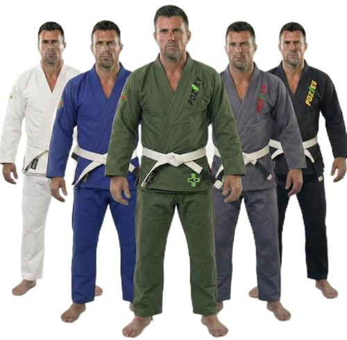 POZTEV Brazilian Jiu Jitsu Gi for Men & Women BJJ Gi Grappling Kimonos Preshrunk Lightweight Fabric Martial Arts Uniform