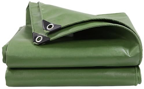 Telone Grande Occhielli di Rinforzo Telone Grande Impermeabile per Impieghi Gravosi Economia per Carichi All'aperto, Personalizzabile Qulamrdk (Color : Green, Size : 6x12m)
