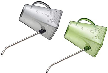 TINEASUR Gießkanne 1,4L 2 Stücke Praktische Lange Auslauf für Gartenbewässerung Ergonomischer Griff Transparentes Design für und Außenpflanzen