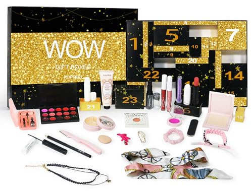 Dynaeuty Kit de Maquillaje, Kit de maquillaje todo en uno para mujeres con Paleta de pintalabios, brillo de labios, lápiz de cejas, máscara de pestañas, corrector, crema de manos #04