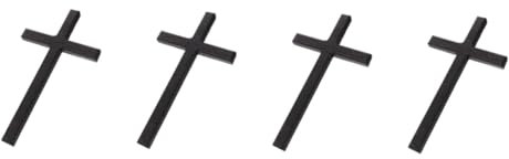 IMIKEYA 4 Stück Hölzernes Kreuz als hängendes Ornament religion holzkreuz ornaments ornamente schwarzer Kreuzanhänger hölzerne Kreuzverzierung Wandkreuz religiöses Kreuz Holzhandwerk Black