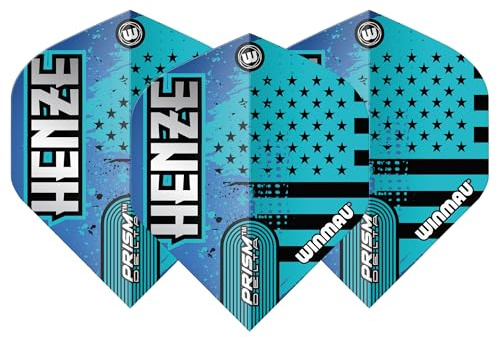 WINMAU Dart Flight - Professioneller Spieler - Prism Delta Extra Thick 100 Micron - 1 Satz pro Packung (insgesamt 3 Dart-Flights) - Professionelles Dart Zubehör