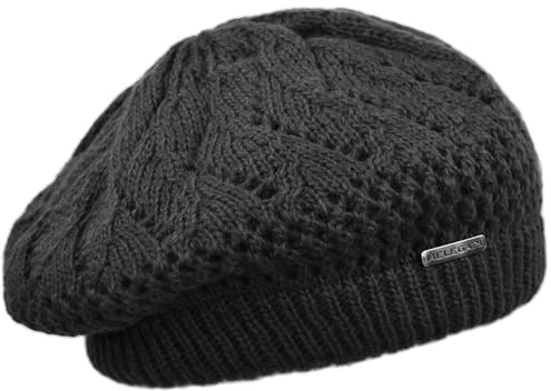 Melegari Strickmütze | Pranevoso Baskenmütze | Wolle und Alpaka Mix | Wollstrickfutter | Damen Mädchen | Herbst / Winter