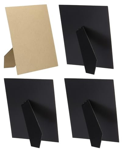 PATIKIL 4 Pack Soporte de Caballete para Marco de Fotos, Soporte de Caballete de Repuesto de 8 x 10 Pulgadas para Tablero de Fotos Diy para Cuadros de Fotos, Azulejos, Negro