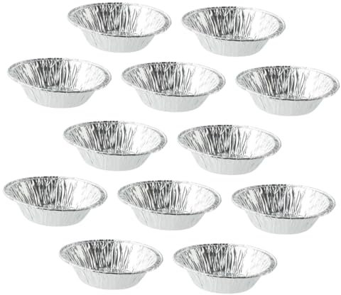 PRETYZOOM Disposable Egg Tart Molds Tin Foil Cups for Baking Egg Tarts for Cupcake Muffin Baking and Party Snacks