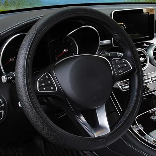 BAYDE Langlebig und langlebig Auto Lenkrad Abdeckung Auto Zubehör Innen Für W211 W221 W220 W163 W164 W203 CE SLK GLK CLS M GL(Schwarz)