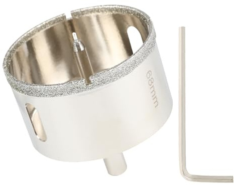 SUQIN Scie Cloche Diamantée 68 mm Avec Foret Guidage De Centrage,Scie Cloche Carrelage、Foret Trépan Diamant pour Carrelage Pour Percer Verre, Carrelage, Céramique, Marbre, Granit