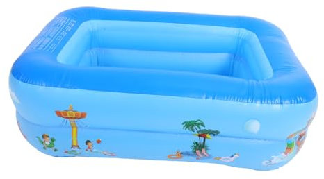 Warmhm 1pezzi Piscina Gonfiabile Per Ragazzo Piscina Da Sabbia Materassino Ad Pieghevole Per Casa e Esterno Realizzata in Pvc Blu Doppio