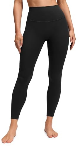 CRZ YOGA Butterluxe No Front Seam Yoga Leggings 25 - High Waisted Womens Lounge Pants Pilates Workout Athletic Buttery Soft Black Large