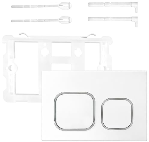 Geberit Sigma Plaque de commande WC de rechange - Argenté mat - Double chasse d'eau 2/4 l - Plaque de commande universelle pour UP300, UP320 (242 x 162 mm)