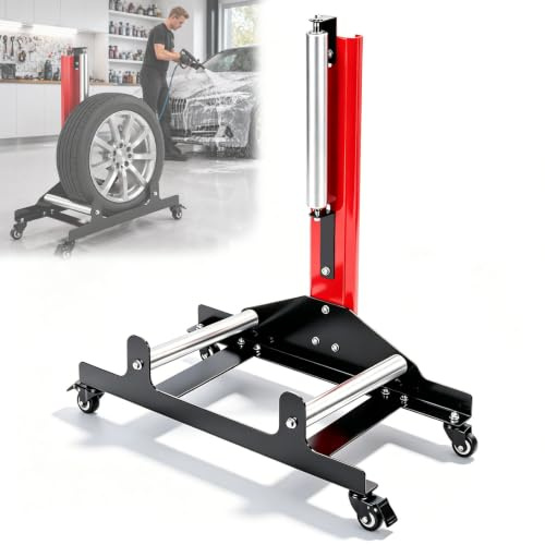Orifesio Soporte para Limpieza de Ruedas, Estante para Neumáticos con Altura Ajustable, Soporte para Neumáticos de Coche, Soporte de de Ruedas para Limpieza, Pulido y Cuidado