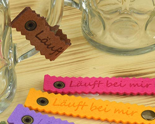 Henkelband 'Läuft bei Mir' - Farbe wählbar - 1 Stück - Oktoberfest Maß Maßkrugband