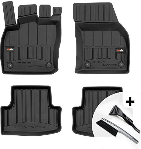 moto-MOLTICO 3D Gummimatten Auto, 4-teiliges Set, Allwetter Gummi Fußmatten, Antirutsch & Wasserfest Autoteppiche - passend für Seat Ateca ab 2016