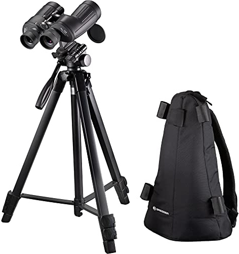 Bresser NightExplorer 7x50 extrem lichtstarkes, wasserdichtes Fernglas für Astronomie mit Stativ und Rucksack