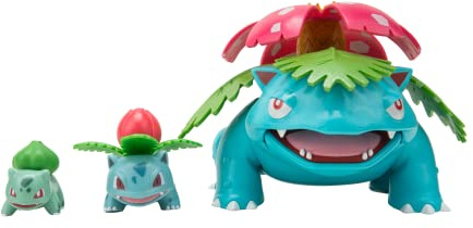 Pokémon PKW2775 - Select Evolution 3er-Pack - Bisasam, Bisaknosp, Bisaflor | Offizielles Figuren Set