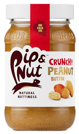 Pip & Nut - Crunchy Peanut Butter (6 x 300g) | Natural Nut Butter, No Palm Oil, No Added Sugar, Hi-Oleic Peanuts, High in Unsaturated Fats, Gluten Free, Vegan, Dairy Free