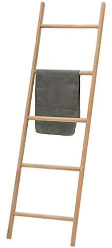 GAOYH Échelle en Bois à 5 Niveaux - Échelle à Serviettes 160 CM en Bambou, Pleine de Charme à la Maison grâce à Un Design de Vie créatif, échelle à Serviettes, Tringle à vêtements, Naturel