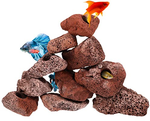 POPETPOP 10pcs Aquatic Planting Ring Water Plant Fixed Cup Floating Aquarium Plants Suction Cup Planter Pots for Outdoor Plants Aquarium Ornament Volcanic Rock Aquatic Plants Aquarium Stone