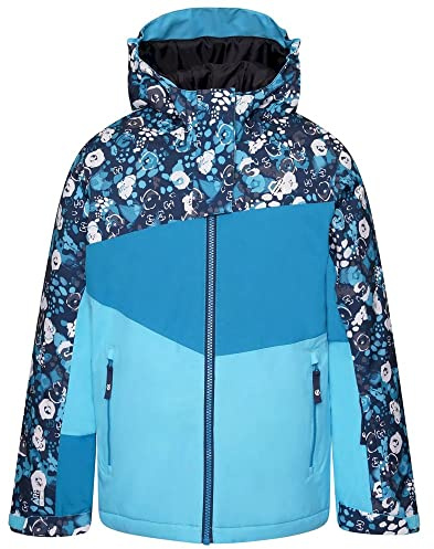 Dare2b Humour II jacka barn skidjacka, vattentätt och andningsbart återvunnet tyg, snökjol, tejpade sömmar, 2 fickor med nedre dragkedja, justerbar teknisk huva